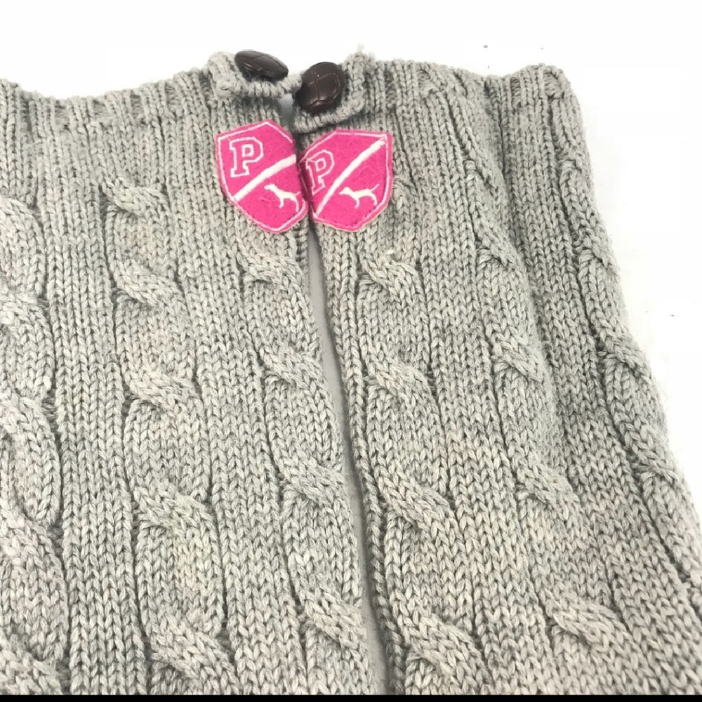 Pre-owned PINK VS Grey Cable Knit Mukluks